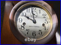 Antique Seth Thomas 1940s US Navy WWII Porthole Ships Clock Working