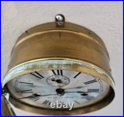 Antique Seth Thomas 1-Day Lever Ship's Bell Brass Marine Wall Clock Repair