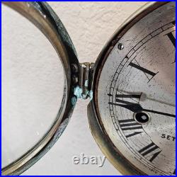 Antique Seth Thomas 1-Day Lever Ship's Bell Brass Marine Wall Clock Repair