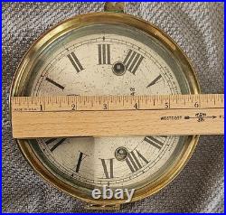 Antique Seth Thomas 1-Day Lever Ship's Bell Brass Marine Wall Clock Repair