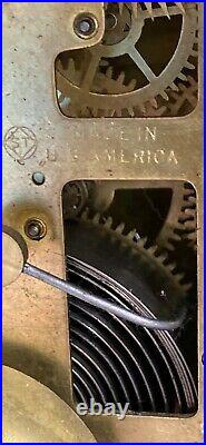 Antique Seth Thomas 295 Adamantine Mantle Clock 1880 4 Pillar Lion Head