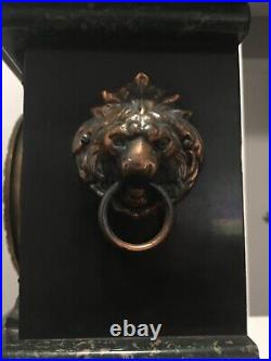Antique Seth Thomas 295 Adamantine Mantle Wind Up Clock Marble 1880 Lion Head