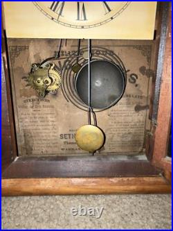 Antique Seth Thomas 30 Hour Shelf Clock 1800's Small Ogee Style WORKS
