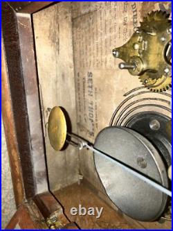 Antique Seth Thomas 30 Hour Shelf Clock 1800's Small Ogee Style WORKS