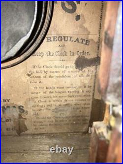 Antique Seth Thomas 30 Hour Shelf Clock 1800's Small Ogee Style WORKS