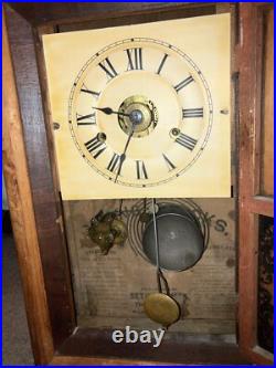 Antique Seth Thomas 30 Hour Shelf Clock 1800's Small Ogee Style WORKS