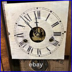 Antique Seth Thomas 30 Hour Shelf Clock 1800's Small Ogee Style Works. Key