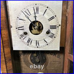 Antique Seth Thomas 30 Hour Shelf Clock 1800's Small Ogee Style Works. Key