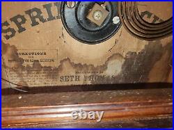 Antique Seth Thomas 30 Hour Spring Clock, Desk Mantel or Shelf Clock