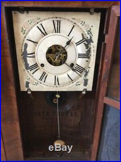 Antique Seth Thomas 30 Hr. Ogee Wall Mantel Clock Serviced Original Glass