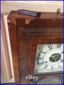 Antique Seth Thomas 30 Hr. Ogee Wall Mantel Clock Serviced Original Glass