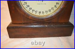 Antique Seth Thomas #3 Double Dial Calendar Clock Wood Case Key Wind Mantle 1879