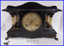 Antique Seth Thomas 4 Columns Adamantine Shasta Clock 8-Day, Time/Strike