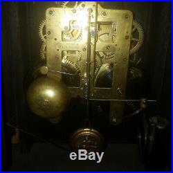 Antique Seth Thomas 4 column Adamantine Mantle Clock, Runs Strong, bell/chimes