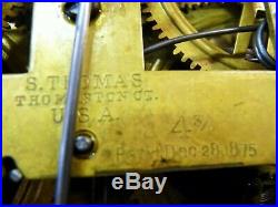 Antique Seth Thomas #5 Double Dial Calendar Clock