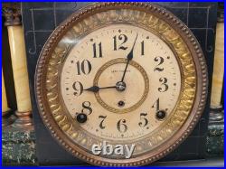 Antique Seth Thomas 6 Column Adamantine Mantle Clock Not Running