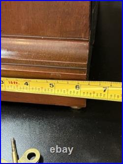 Antique Seth Thomas 8 City Berkeley Style Mantle Clock Chime Gong Key Pendulum