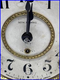 Antique Seth Thomas 8-Day Adamantine Mantel Clock Circa 1900's Lions Heads Keys