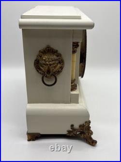 Antique Seth Thomas 8-Day Adamantine Mantel Clock Circa 1900's Lions Heads Keys