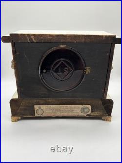 Antique Seth Thomas 8-Day Adamantine Mantel Clock Circa 1900's Lions Heads Keys