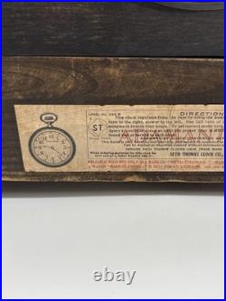 Antique Seth Thomas 8-Day Adamantine Mantel Clock Circa 1900's Lions Heads Keys