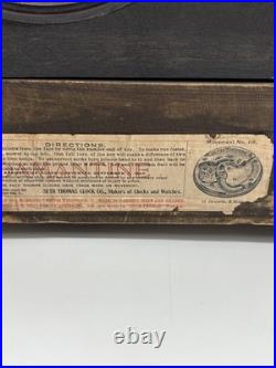 Antique Seth Thomas 8-Day Adamantine Mantel Clock Circa 1900's Lions Heads Keys