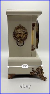 Antique Seth Thomas 8-Day Adamantine Mantel Clock Circa 1900's Lions Heads Keys