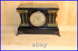 Antique Seth Thomas 8 Day Adamantine Mantle Clock Late 1800's Serviced