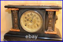 Antique Seth Thomas 8 Day Adamantine Mantle Clock Made in 1896 Serviced