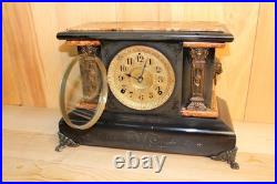 Antique Seth Thomas 8 Day Adamantine Mantle Clock Made in 1896 Serviced