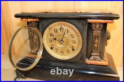 Antique Seth Thomas 8 Day Adamantine Mantle Clock Made in 1896 Serviced