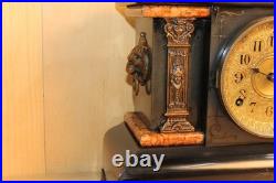 Antique Seth Thomas 8 Day Adamantine Mantle Clock Made in 1896 Serviced