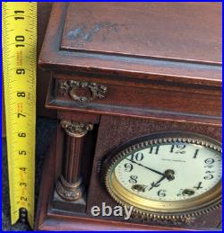 Antique Seth Thomas 8 Day City Style Mantle Clock Running 1900