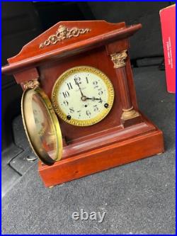 Antique Seth Thomas 8 Day City Style Mantle Clock Serviced & Running 1900