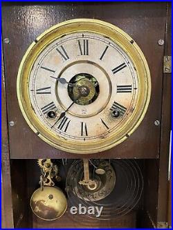 Antique Seth Thomas 8 Day Half Hour Strike With Alarm Mantle Clock. Works