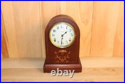 Antique Seth Thomas 8 Day Inlay Beehive Style Clock Serviced & Running