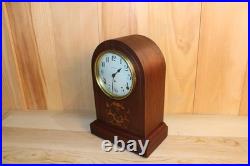 Antique Seth Thomas 8 Day Inlay Beehive Style Clock Serviced & Running