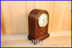 Antique Seth Thomas 8 Day Inlay Beehive Style Clock Serviced & Running