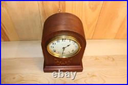 Antique Seth Thomas 8 Day Inlay Beehive Style Clock Serviced & Running