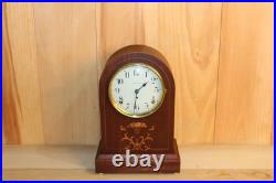 Antique Seth Thomas 8 Day Inlay Beehive Style Clock Serviced & Running
