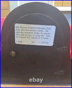 Antique Seth Thomas 8 Day Mantle Clock Untested Classic Styling