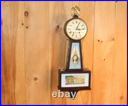 Antique Seth Thomas 8 Day Time & Strike Banjo Clock Runs