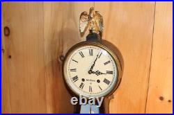 Antique Seth Thomas 8 Day Time & Strike Banjo Clock Runs