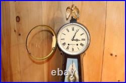 Antique Seth Thomas 8 Day Time & Strike Banjo Clock Runs