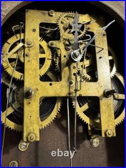 Antique Seth Thomas 8 Day Time & Strike Mantle Alarm Clock For Rehab Repair