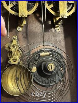 Antique Seth Thomas 8 Day Time & Strike Mantle Alarm Clock For Rehab Repair