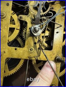 Antique Seth Thomas 8 Day Time & Strike Mantle Alarm Clock For Rehab Repair