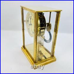 Antique Seth Thomas A-48-R Crystal Regulator Brass Mantel Clock USA Read