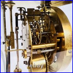 Antique Seth Thomas A-48-R Crystal Regulator Brass Mantel Clock USA Read