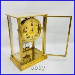 Antique Seth Thomas A-48-R Crystal Regulator Brass Mantel Clock USA Read
